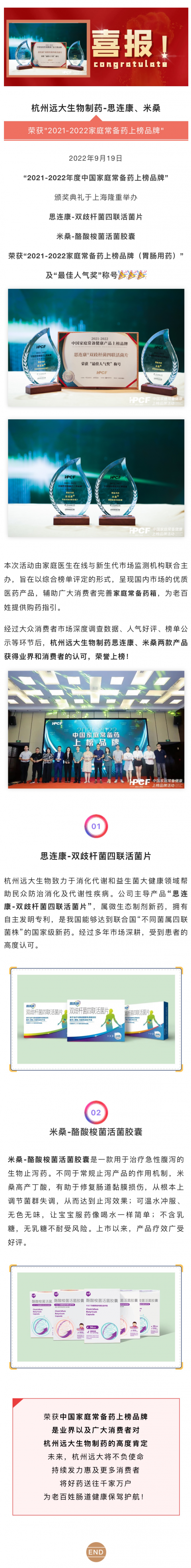 2022中国家庭常备药榜单揭晓 思连康、米桑获奖！